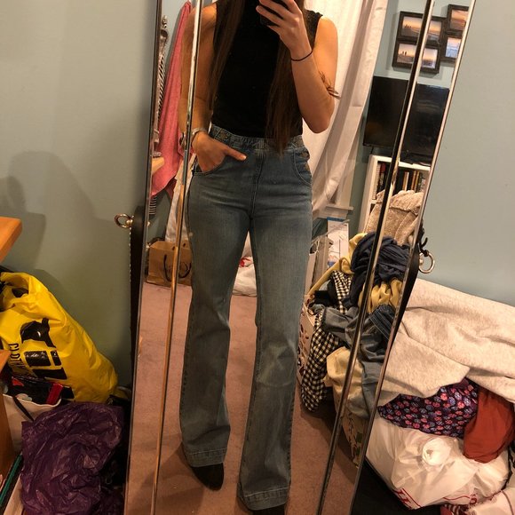 Forever 21 Denim - Forever 21 Sailor Button Flare Jeans Sz 27